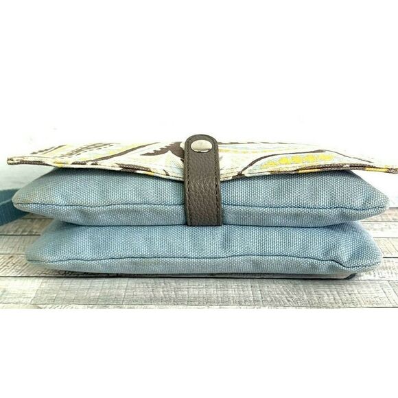 THIRTY-ONE BLUE COLORFUL PAISLEY COTTON FLAP X-BODY SHOULDER BAG HANDBAG PURSE - Picture 7 of 12